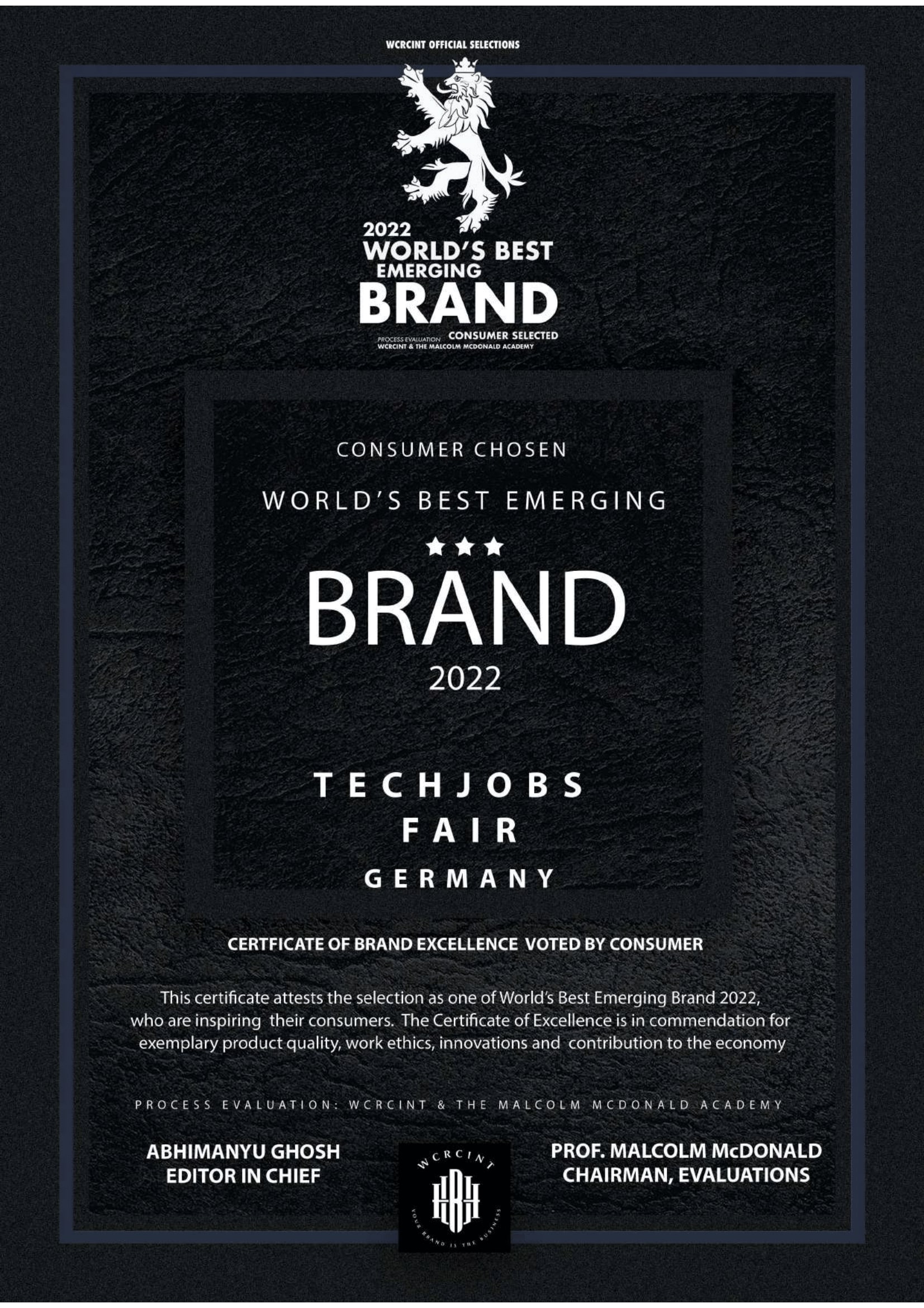 World's Best Emerging Award of 2022
